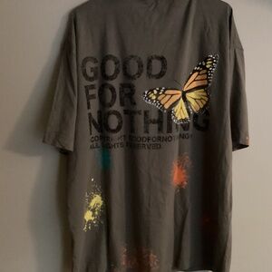 Men’s GOOD FOR NOTHING Paint Splatter Graphic Tee Size 2XL